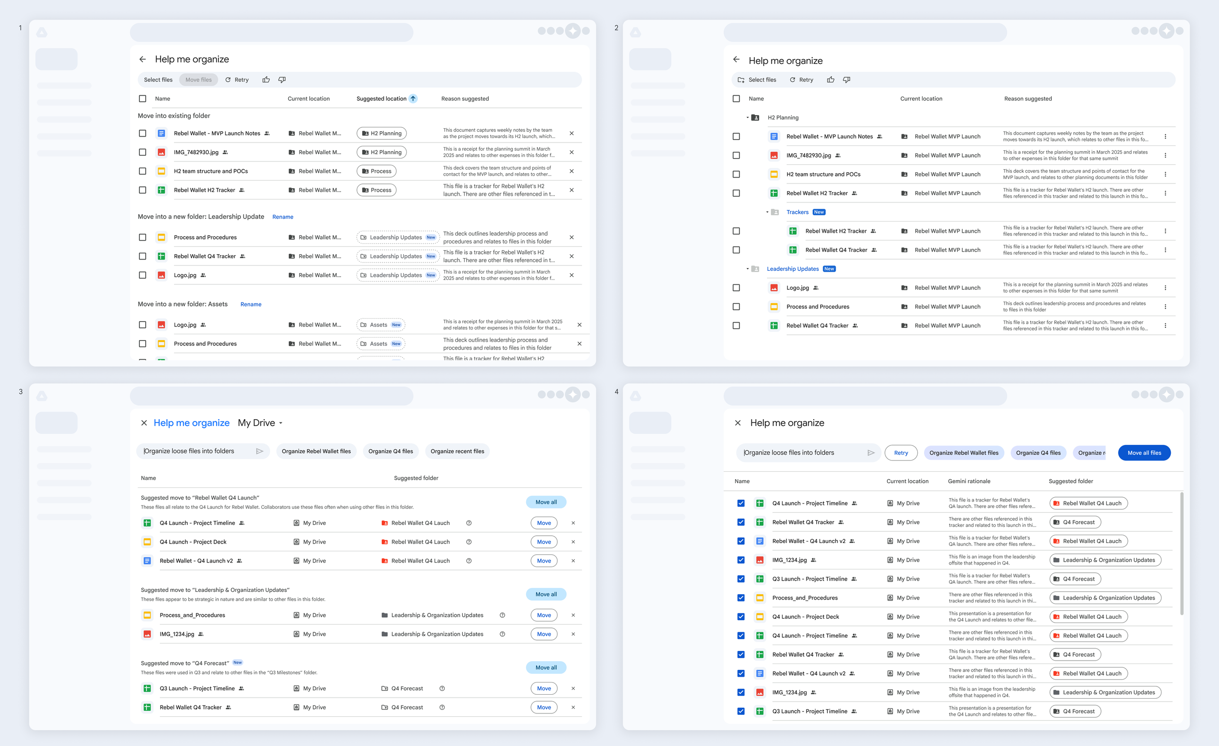 Design exploration — grouping variation
